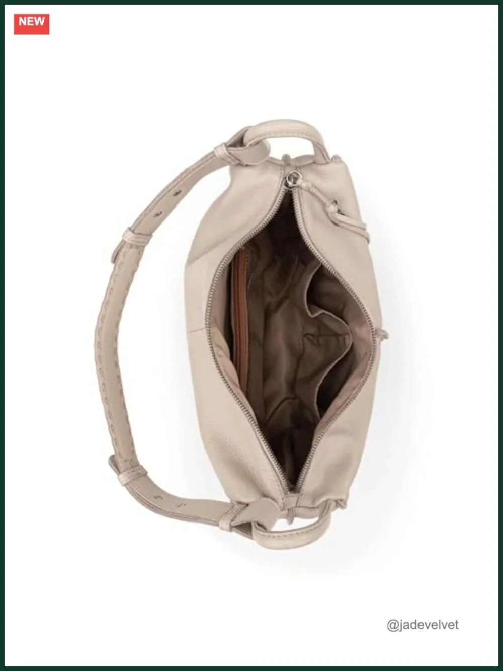 Premium Large Leather Hobo Purse with Zipper Pocket - Spacious Handbag for